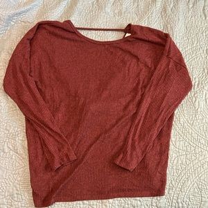 Open back twist shirt